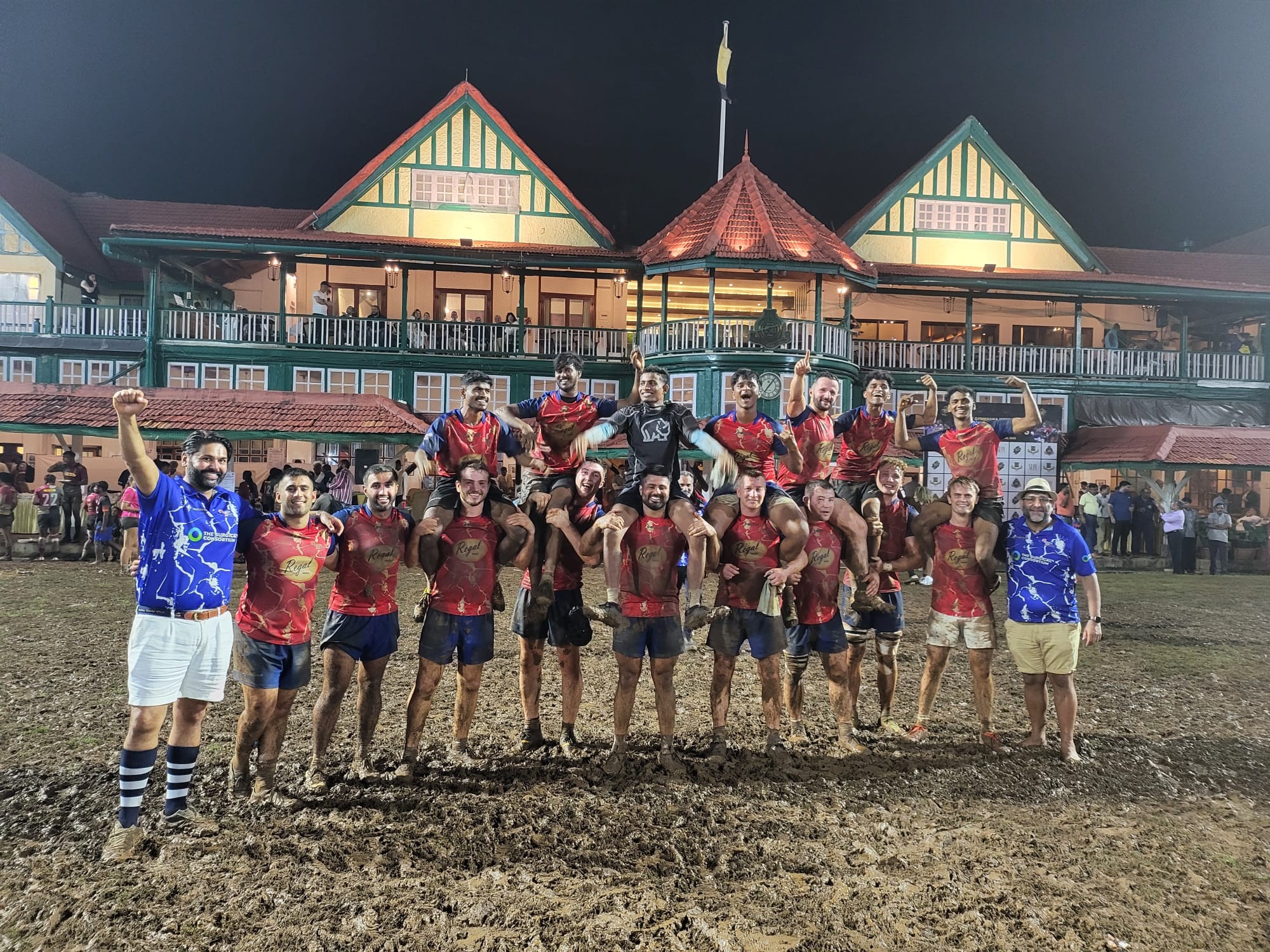 BARA team winning the inaugural Bombay Gymkhana International Rugby 10s, Mumbai, November 2025.